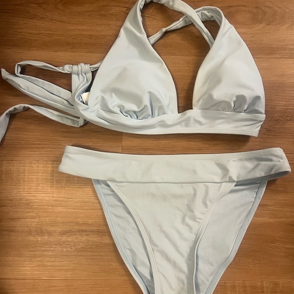 NWOT Cupshe Sky Blue Bikini Set
